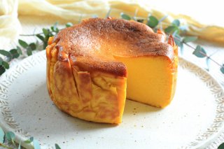 【畑発！農ある暮らしから】 自然栽培のかぼちゃ・バスクチーズケーキ【冷凍便】