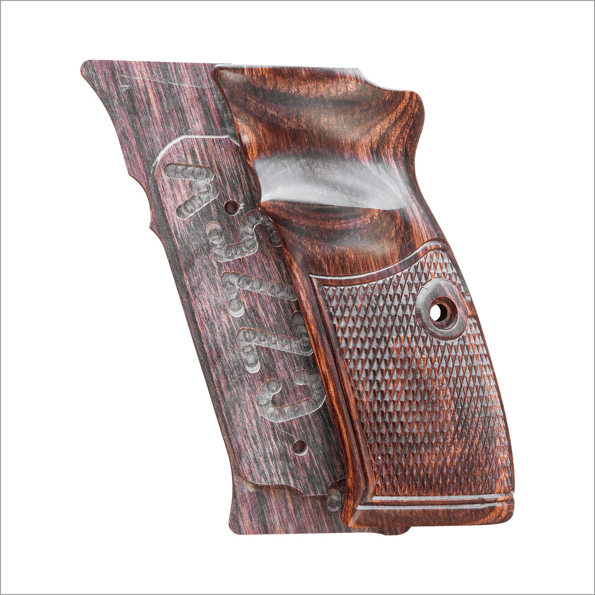 Cz75 アルタモント木製グリップ（チェッカー/ローズ） - 電動