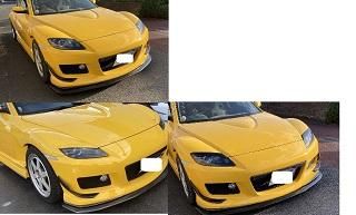 マツダ　RX-8 カーボン　ヘッドライトアイライン　カバー　ガーニッシュ Amazon | HK-Kowsoo マツダ RX8 カーボンファイバーヘッドライト