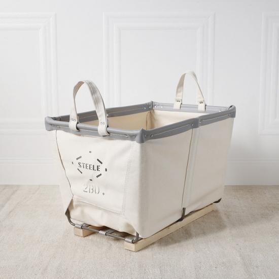 STEELE CANVAS BASKETSMALL CARRY BASKET 2BU（GREY RIM） - The