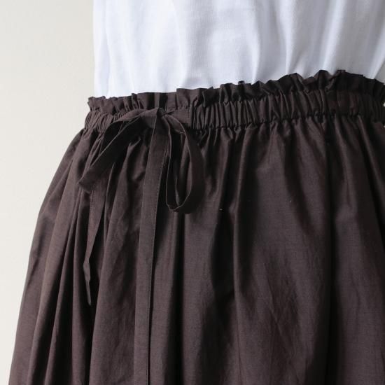 miiThaaiiコットンシルク ラシ スカート(ショコラ×ターコイズ) - The Tastemakers & Co. ONLINE SHOP