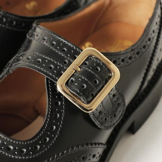 SANDERS2265B FEMALE PUNCHED SANDAL（BLACK） - The