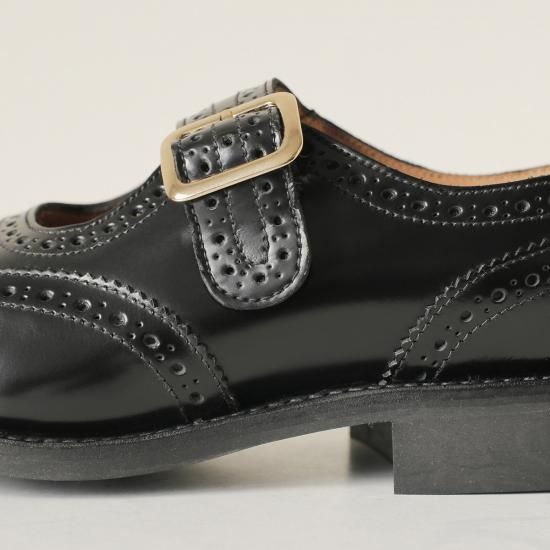 SANDERS Punched Sandal GB 5 ブラック SANDERS2265B FEMALE PUNCHED SANDAL（BLACK） - The