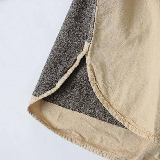 TENDER Co.442 BOUND HEM SPLIT TAIL SHIRT（YELLOW OCHRE WOOL