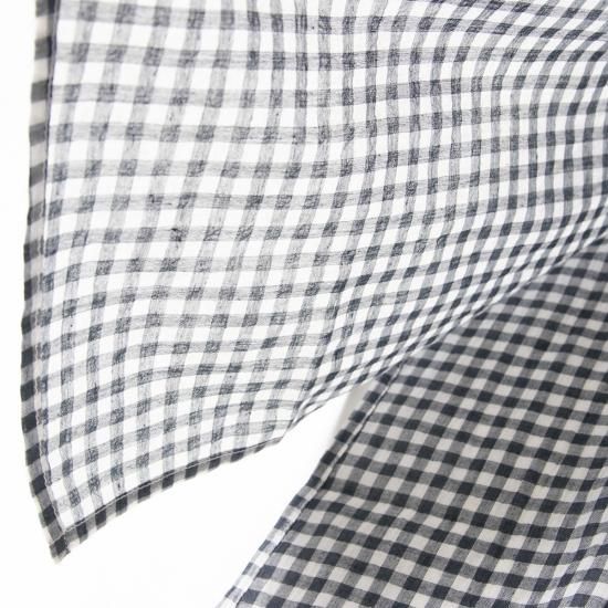 miiThaaiiカディコットン アミタ ロングシャツ(NAVY CHECK miiThaaiiカディコットン アミタ ロングシャツ(NAVY CHECK