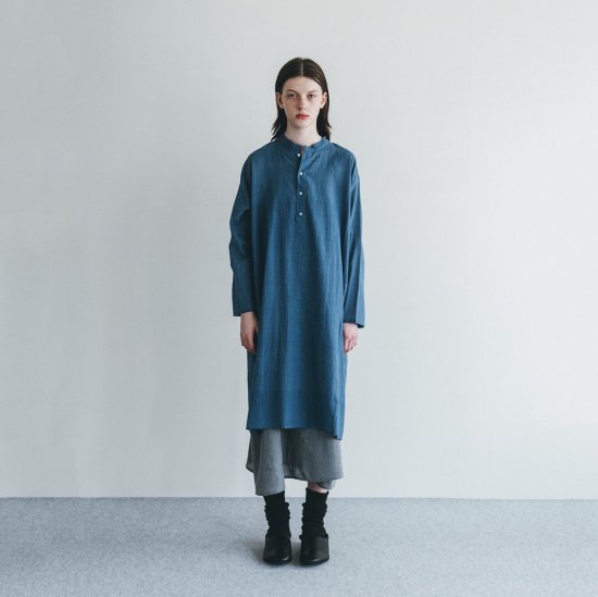 miiThaaiiカディコットン アミタ ロングシャツ（LIGHT INDIGO） - The Tastemakers & Co. ONLINE  SHOP