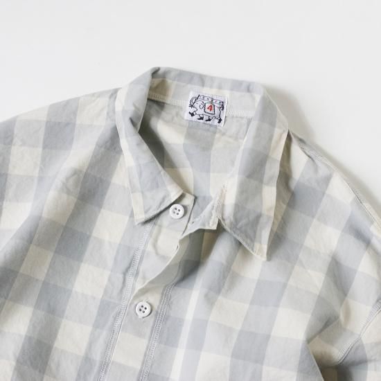 TENDER Co. WEAVER'S STOCK 422 SQUARE SHIRT (GREY BROAD CHECK