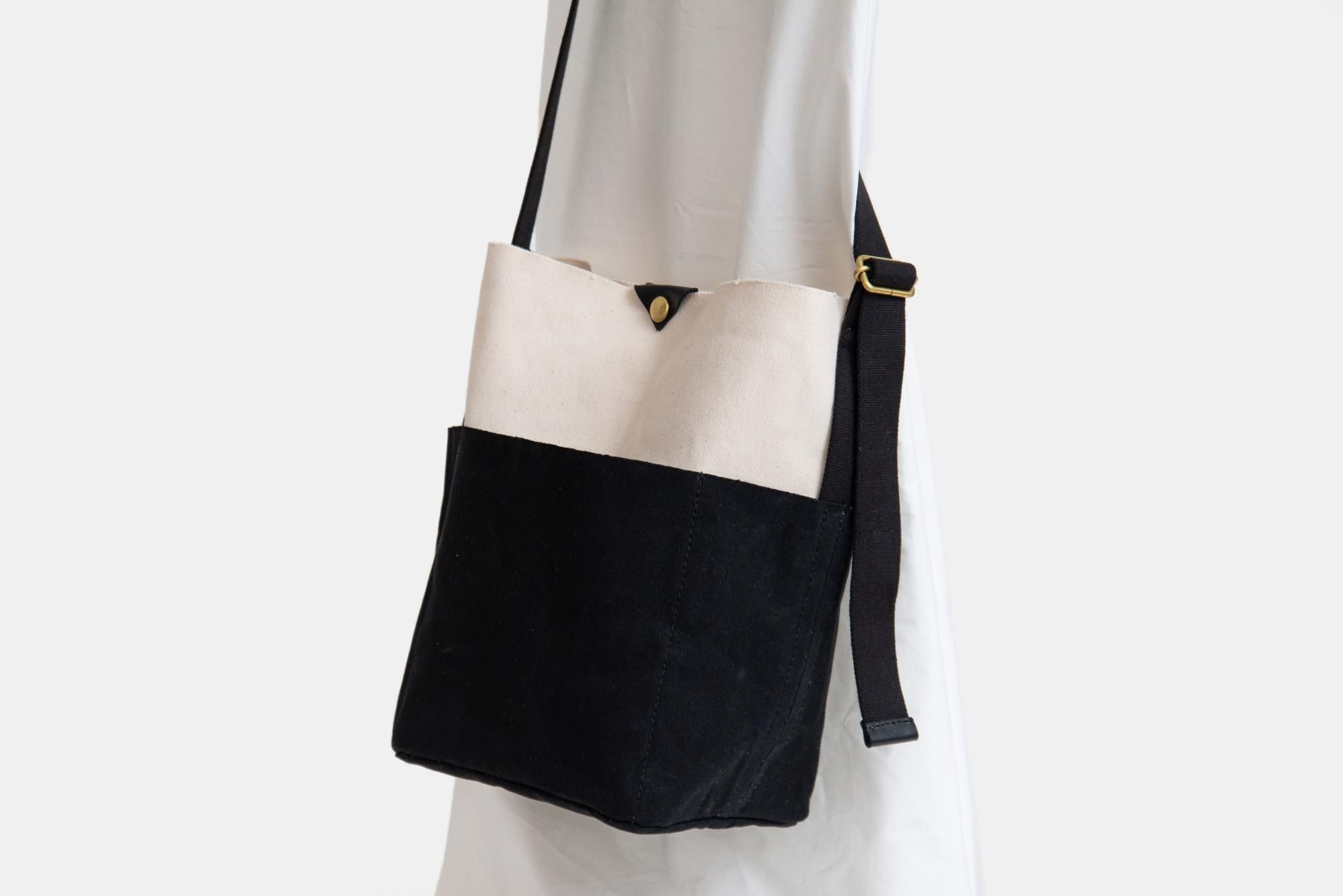 SALE/// TWO-TONE ワンショルダーS 生成xブラック - NIZYU KANO SALE/// TWO-TONE ワンショルダーS 生成xブラック - NIZYU KANO