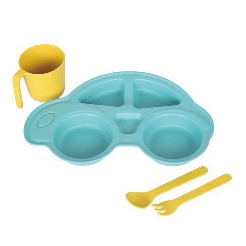 1012.M&B KIDS PLATE SET(car / helicopter)