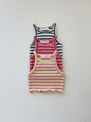 1182.mellow border camisole(black / yellow / pink)