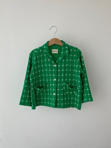 1536.green flower manon shirt