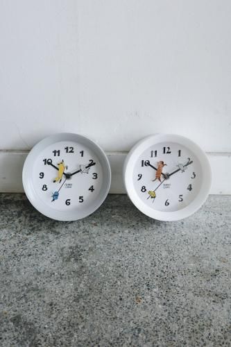 1774.Yamabatosha 2way clock (CAT White / FOX Gray)