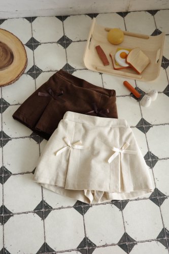 <img class='new_mark_img1' src='https://img.shop-pro.jp/img/new/icons14.gif' style='border:none;display:inline;margin:0px;padding:0px;width:auto;' />1836.corduroy ribbon culottes skirt(cream / marron)