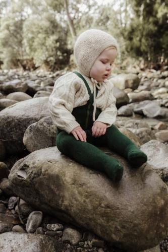 1873.[SILLY Silas] Teddy Warmy Tights Collection (Dark Forest Green)