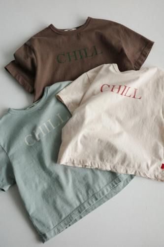 2053.CHILL Tshirt(kinari / blue / brown)