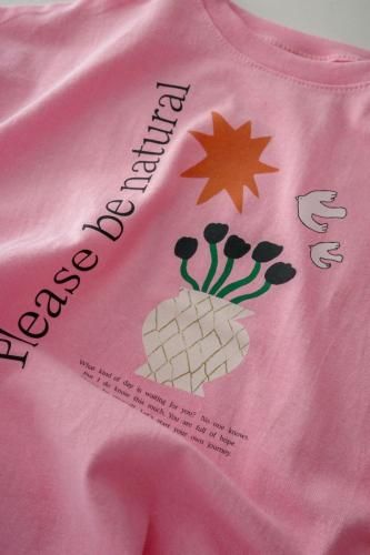 [ original ] be natural tops ɤ (white / pink)