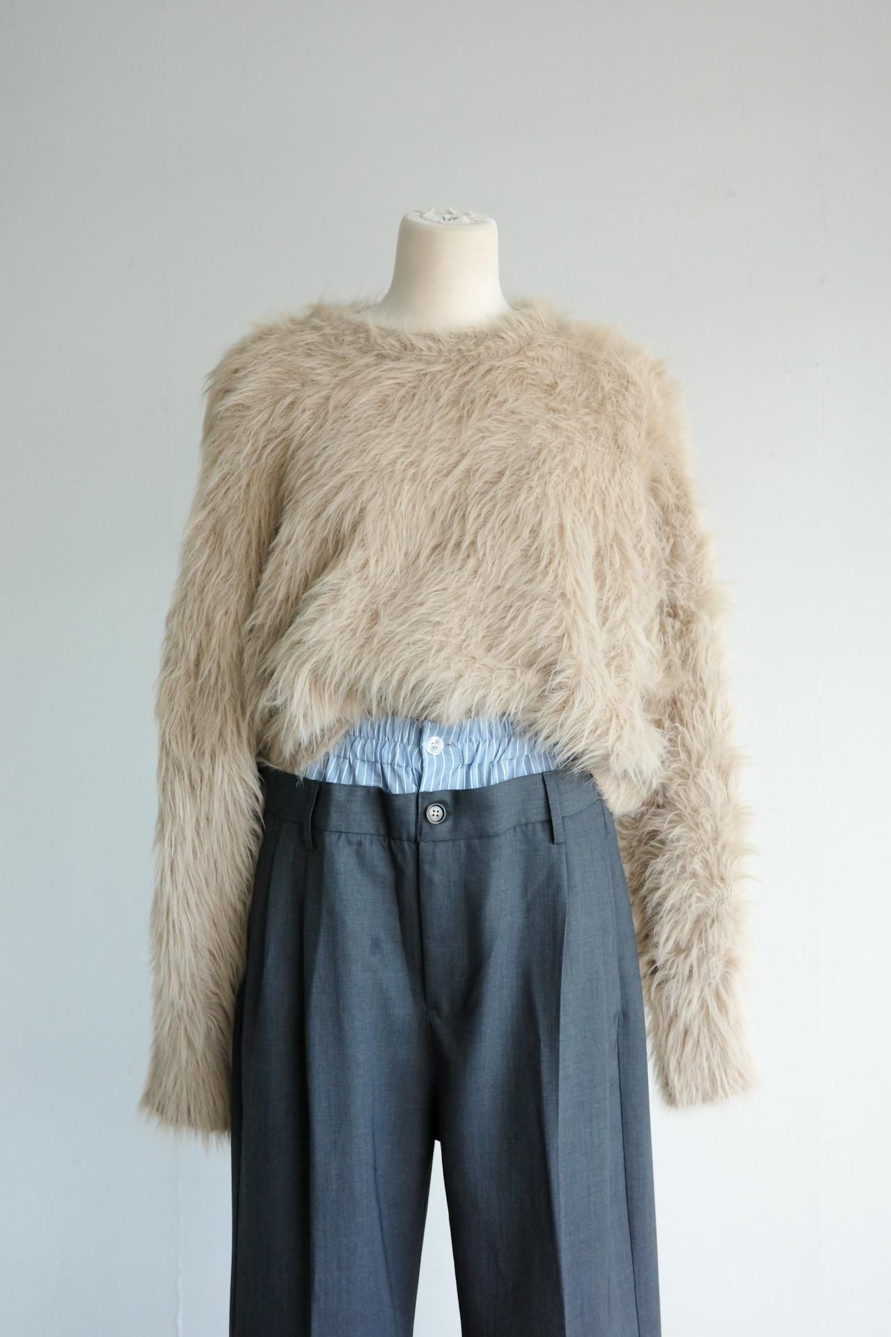 SEVEN TEN フェザーヤーンレイヤードウールトップス オフホワイト フェザーヤーンレイヤードウールトップス(オフホワイト) - seventen