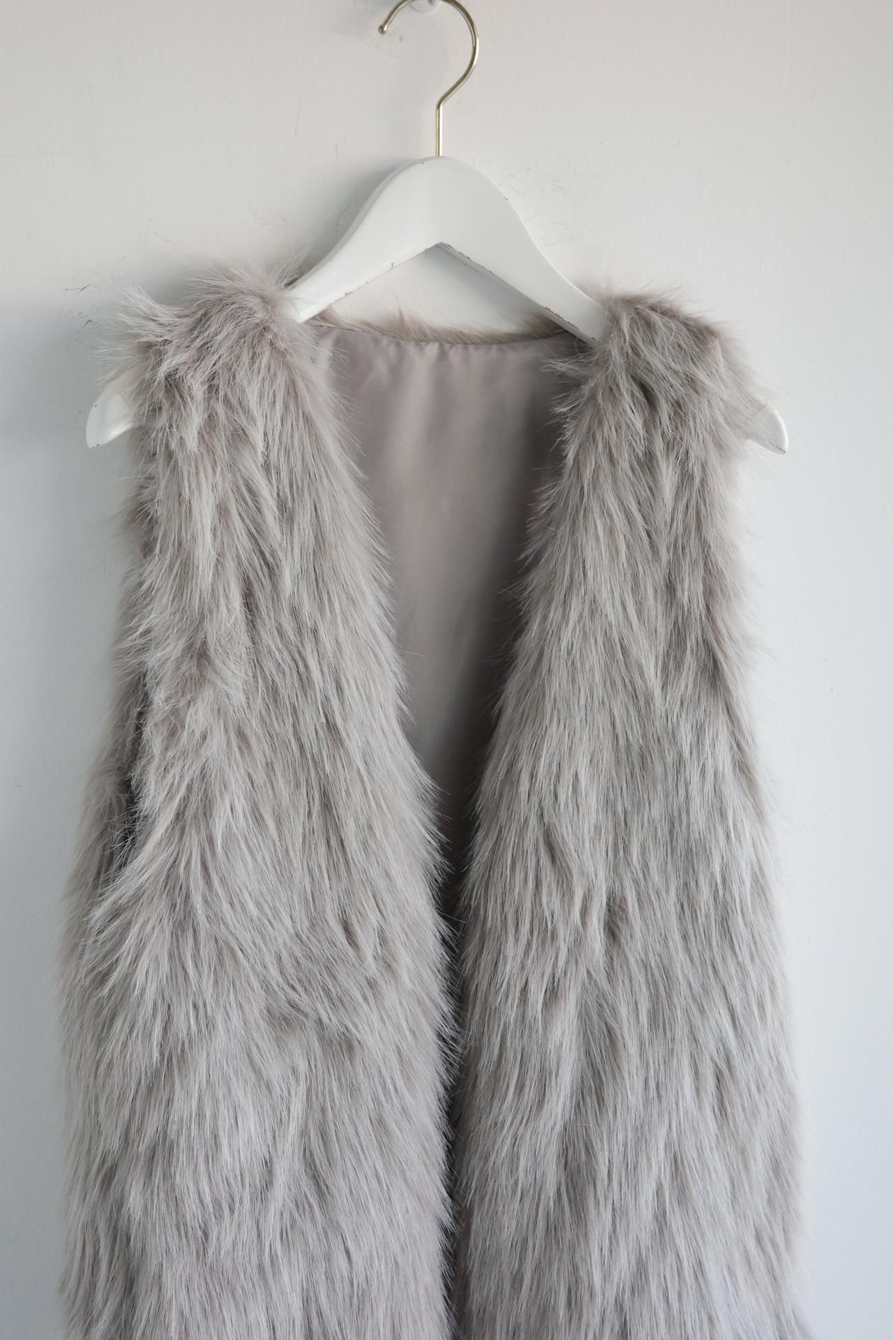 Grande bene_リアルファー_FOX 楽天市場】フォックスファーベスト レディース 秋冬 アウター