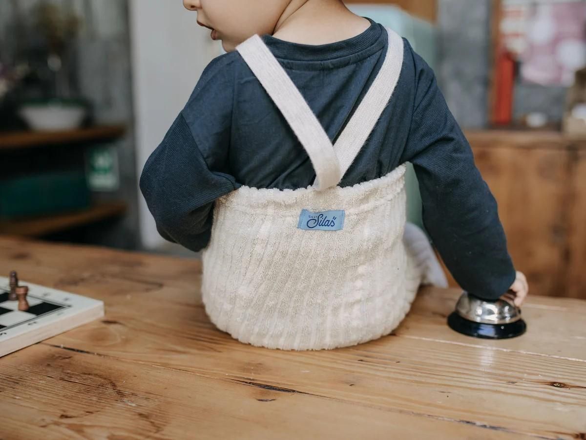 2343.[SILLY Silas] Granny Teddy Warmy Footless Collection (Cream