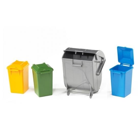 Amazon.co.jp: Bruder Garbage Can Set, 3 Small/1 Large : Toys