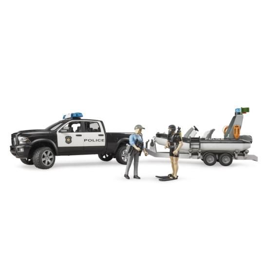 スーパーセール 半額タイムセール Ram パワーワゴンパトカー & ポリスボート（フィギュア2個付き ミニカー