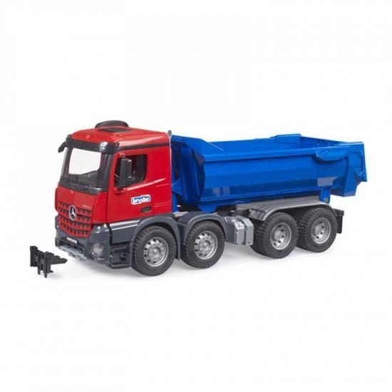 レビュー高評価の商品!の商品をすべて MB Arocs ハーフパイプダンプトラック BLUE × RED（bruder ミニカー