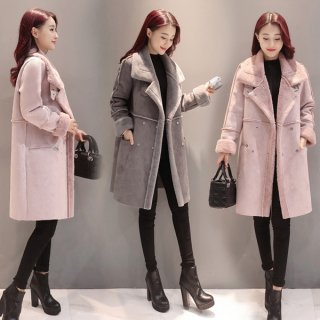 韓国ボアコート❤襟が大きめで大人っぽい！清楚感もあるコート