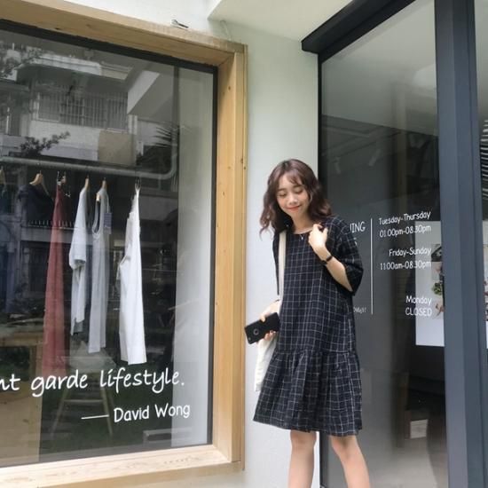 ワンピース バックリボンが可愛いチェック柄の韓国オルチャンワンピース 韓国ファッション通販レディースmarron マロン ワンピース バックリボンが可愛いチェック柄の韓国オルチャンワンピース 韓国ファッション通販レディースmarron マロン