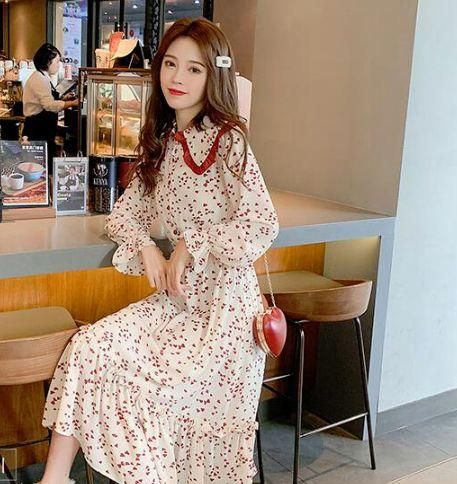 韓国ワンピース 赤いハートがとってもフェミニンガーリーで可愛いブラウスとワンピース 韓国 ワンピース ドレス 通販レディースmarron マロン