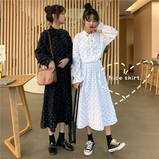 韓国ワンピース 襟元可愛い韓国ファッションの双子コーデドットワンピース 韓国 ワンピース ドレス 通販レディースmarron マロン 韓国ワンピース 襟元可愛い韓国ファッションの双子コーデドットワンピース 韓国 ワンピース ドレス 通販レディースmarron マロン