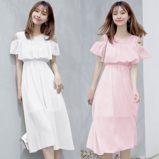 韓国ワンピース 韓国ドレス デザイン可愛い無地シンプルなドレスワンピ 韓国 ワンピース ドレス 通販レディースmarron マロン