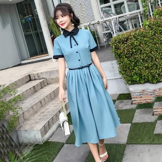 ワンピース ボウタイリボンのガーリーなお嬢様ワンピ 韓国 ワンピース ドレス 通販レディースmarron マロン ワンピース ボウタイリボンのガーリーなお嬢様ワンピ 韓国 ワンピース ドレス 通販レディースmarron マロン