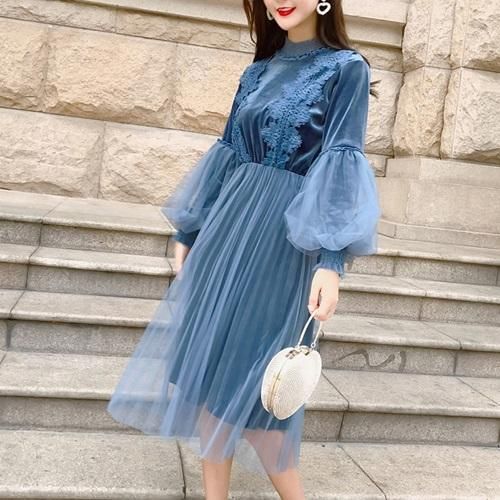 韓国 服 レディース ワンピース 青 ミニドレス シアー キャバ 韓国 服 レディース ワンピース 青 ミニドレス シアー キャバ