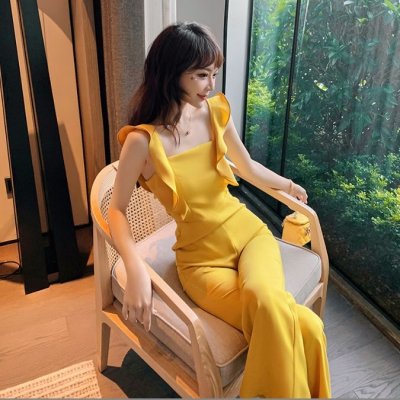 韓国 ワンピース 黄色 イエロー ドレス お探しならレディースMarron 
