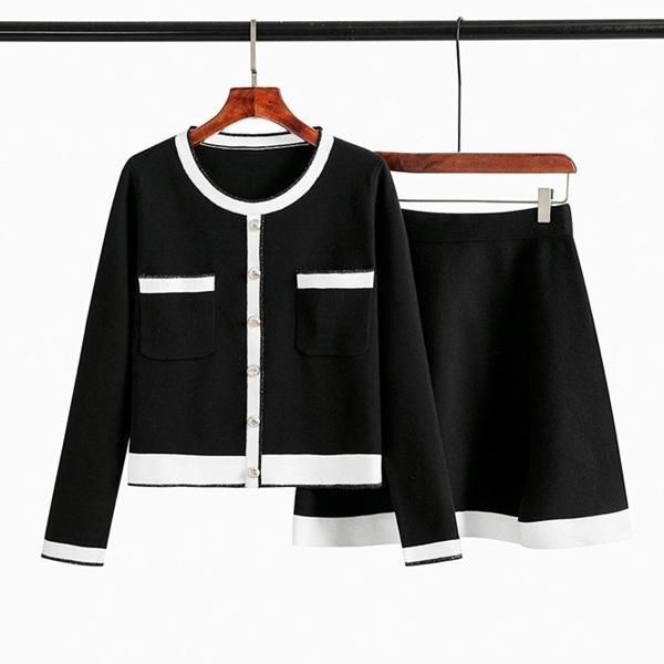 セットアップ カーディガンとフレアスカートの可愛いお嬢様系 セットアップ カーディガンとフレアスカートの可愛いお嬢様系