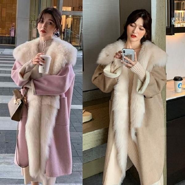 ファー付き コーディガン コート ロングコート