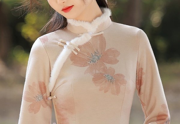 ワンピース サイドスリットが大胆な可愛い韓国チャイナドレス|韓国