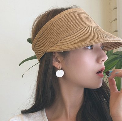 韓国帽子❤夏にぴったりの可愛い韓国ストローサンバイザー 965353