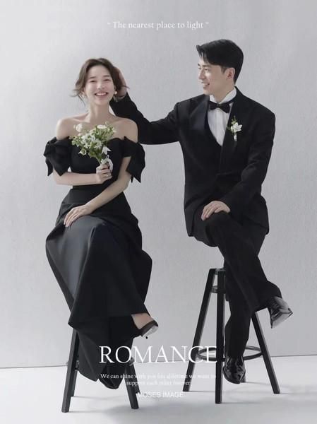 【韓国発】ウェディング リボン ブラックドレスワンピース レース切替リボンドレス(ブラック)SR1-308BL-M | OTONA DRESS