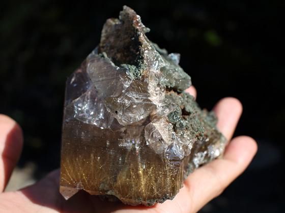 マニハール産 スモーキーブラックルチル マニハール産ヒマラヤ水晶クラスター - ヒマラヤ水晶専門店