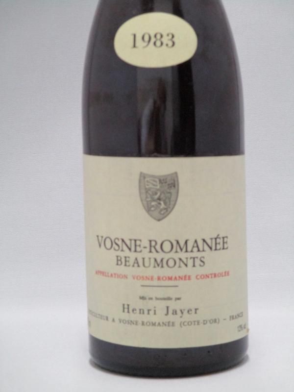 1983 VOSNE ROMANEE BEAUXMONTS 1,000,000 ヴォーヌ ロマネ 1983 VOSNE ROMANEE BEAUXMONTS 1,000,000 ヴォーヌ ロマネ