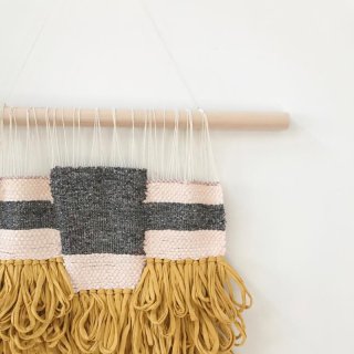 Boho Blush and Gold Wallhanging