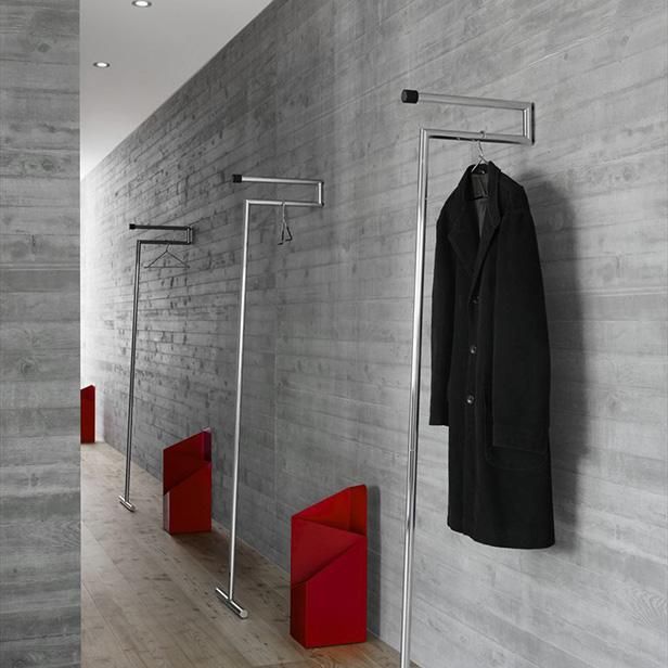 コート　ハンガー スガツネ工業/LAMP] ステンレス鋼製スライドコートハンガー A型