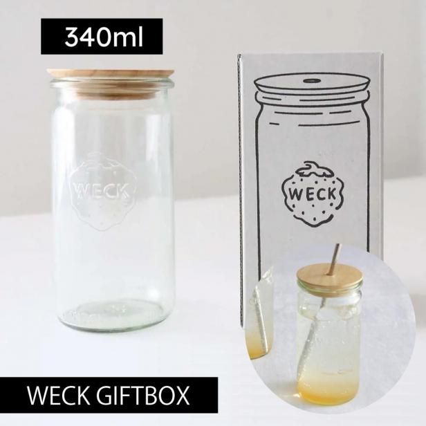 WECK GIFTBOX DRINK BOTTLE STRAIGHT 340ml