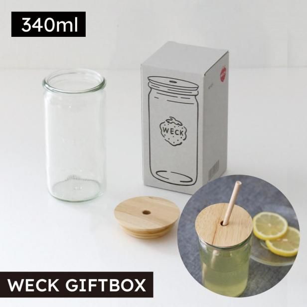 WECK GIFTBOX DRINK BOTTLE STRAIGHT 340ml