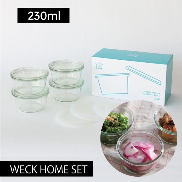 WECK HOME SET Ӥ¸ˤ⤪ MOLD230mlSILICONE CAP L CLEAR 4å
