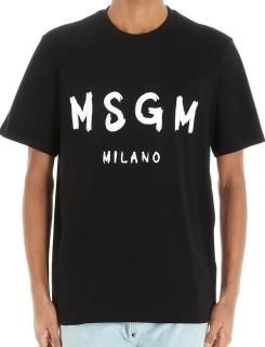 MSGM エムエスジイエム ラインストーンロゴTシャツ