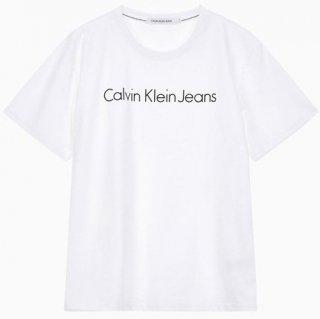 CALVIN KLEIN JEANS ロゴ コットン クルーネック Tシャツ White