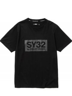 SY32 BOX LOGO TEE Black×Black