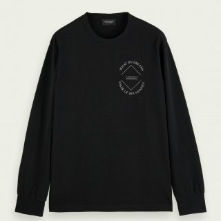 Unisex graphic long-sleeved T-shirt Black